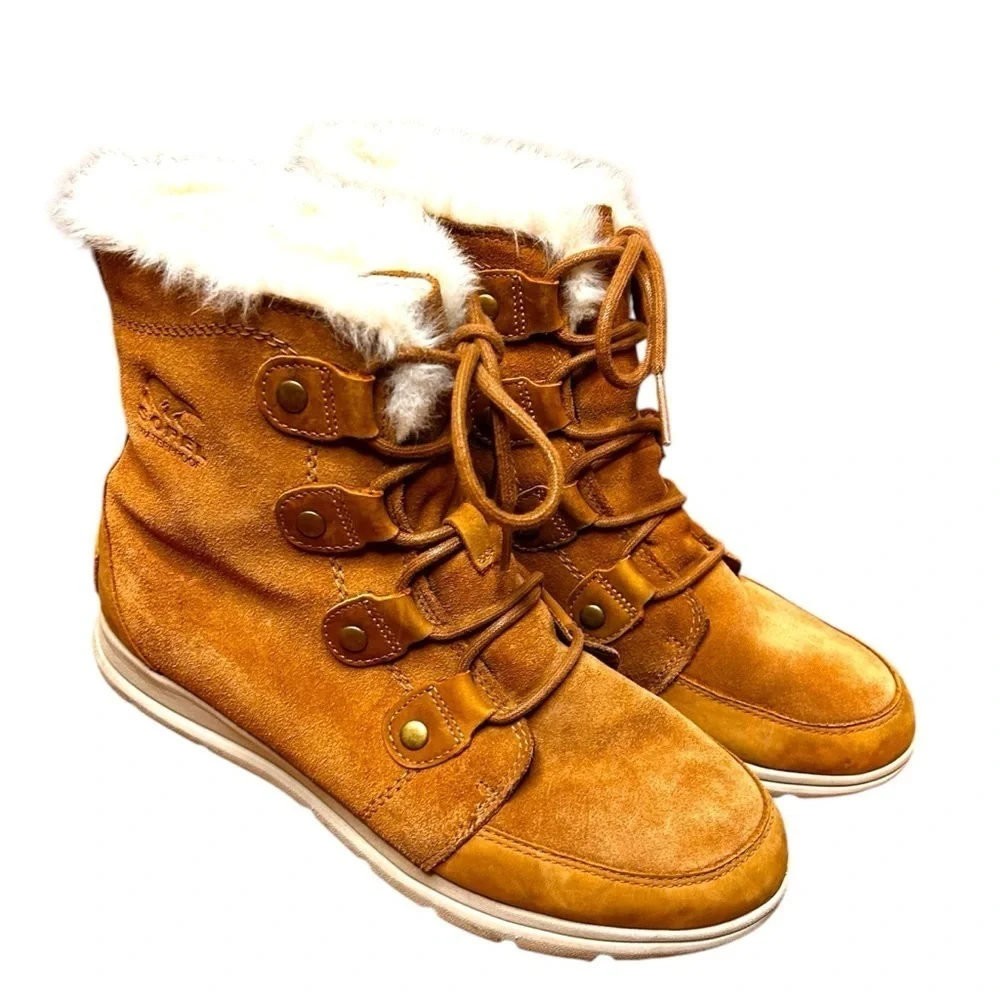 Sorel Explorer II Joan Boot-Faux Fur Lined Waterproof Leather Winter Boot-Size10 - Picture 2 of 9